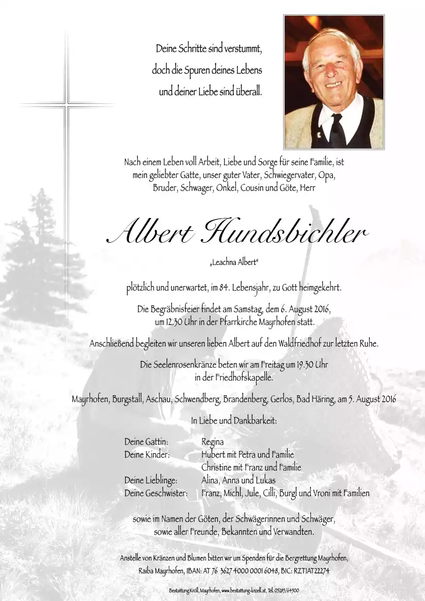 Parte von Albert Hundsbichler